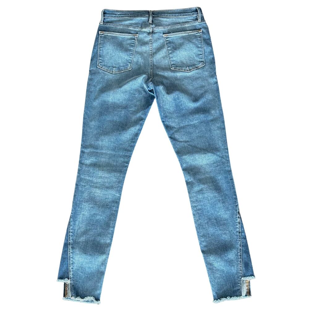 NWT FRAME Le High Skinny Jeans Brummel Wash High Rise Raw Step Hem Size 31 - Picture 12 of 13